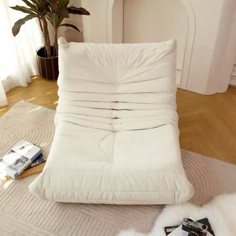 Bean Bag Chair for Adults – Large Memory Foam Lounger, Off-White