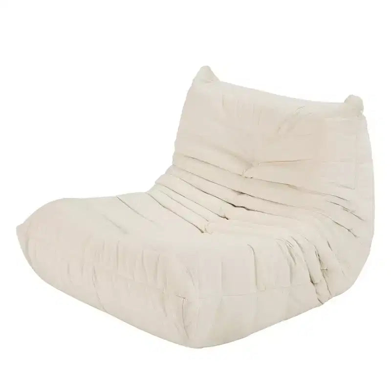 Bean Bag Chair for Adults – Large Memory Foam Lounger, Off-White
