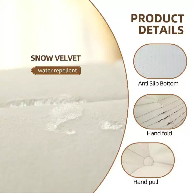 Bean Bag Chair for Adults – Large Memory Foam Lounger, Off-White