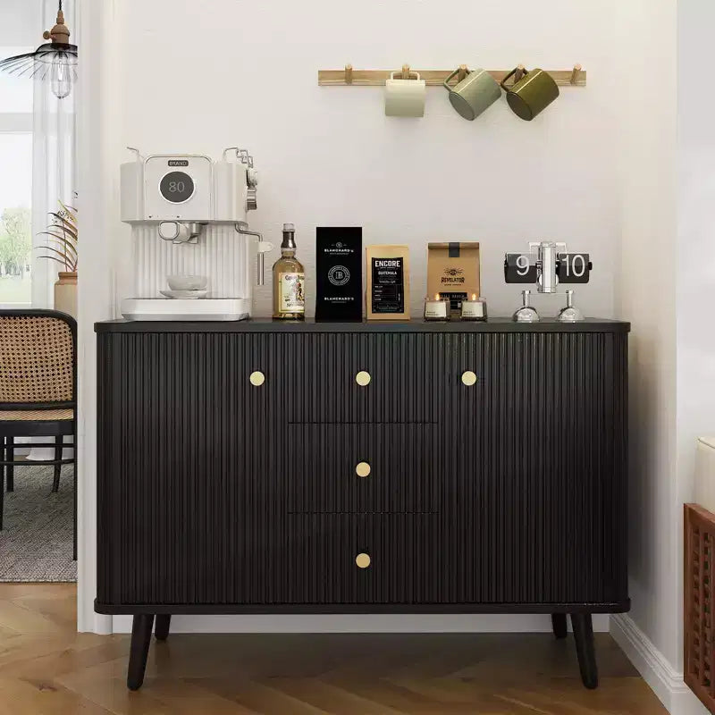 Coffee Table with Open Storage Shelf and Lower Shelf, MDF and Metal Frame, 47.2"W x 23.6"D x 17.7"H, Holds up to 110 lbs