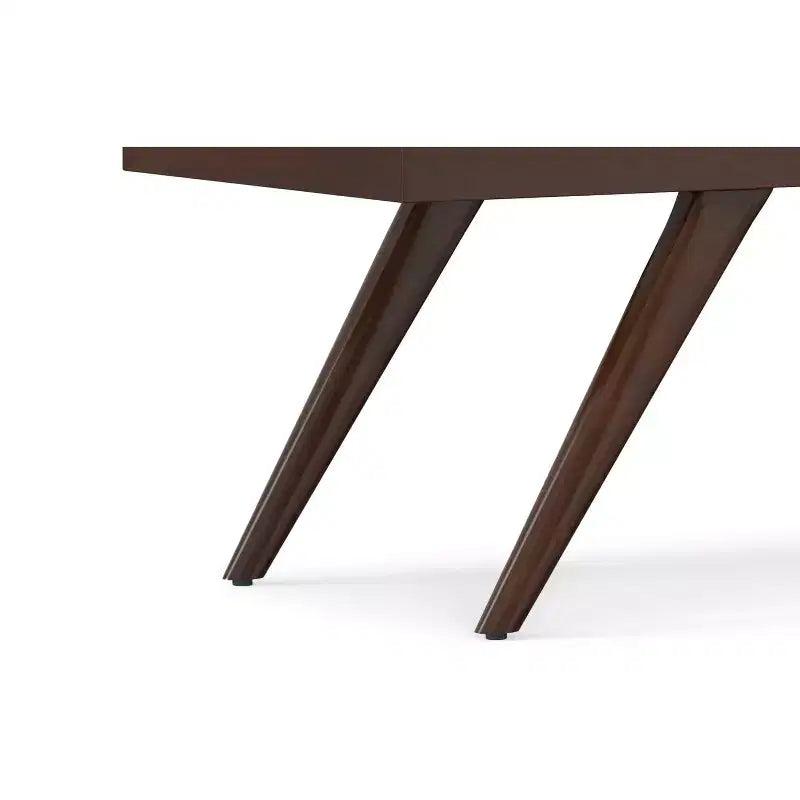 Upholstered Ottoman Bench with Button Tufting and Wood Legs, 48"W x 16"D x 18"H, Holds up to 500 lbs