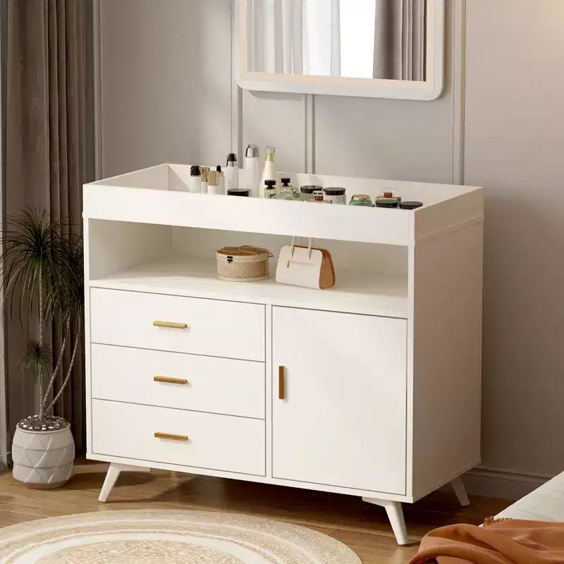 Baby Changing Table Dresser with 3 Drawers, MDF, 43"W x 17.7"D x 37"H, CPC Certified