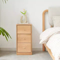 Solid Oak Wood Small Dresser - Modern Bedroom Chest of Drawers with Solid Wood Sliding Rail - Narrow Design for Living Room, Hallway