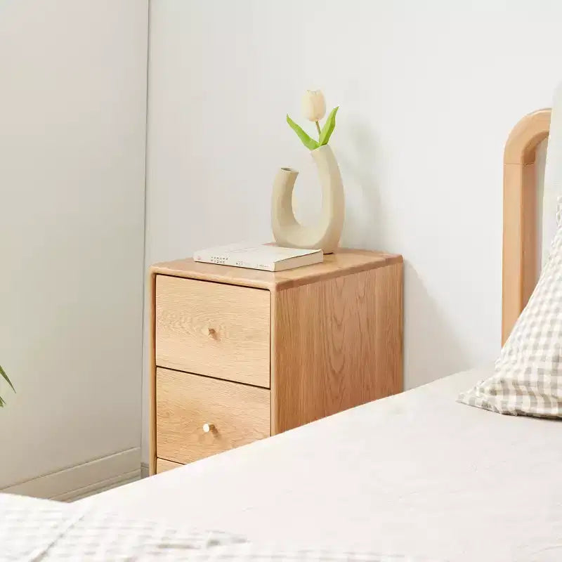 Small Dresser with 3 or 4 Drawers, Solid Wood Sliding Rail, Narrow Design for Bedroom or Hallway