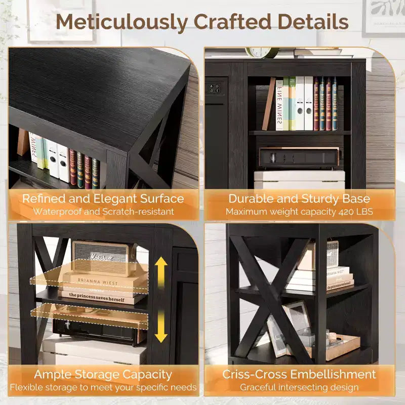 TV Stand with 18" Electric Fireplace for TVs up to 70", Farmhouse Style, 58.66"W x 15.75"D x 23.62"H