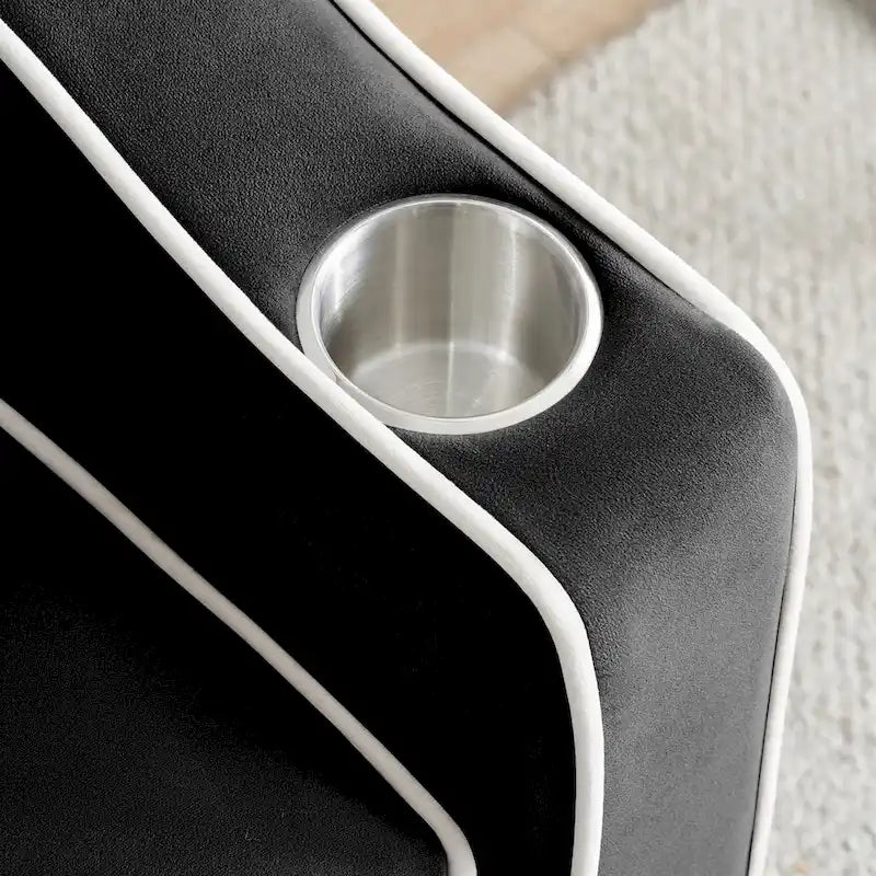 foldable sofa bed , modern sofa sofa velvet pull-out bed, adjustable back and with USB port and ashtray and swivel phone stand