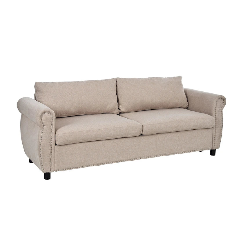 80.7 Pull-Out Sleeper Sofa Bed with Foam Mattress