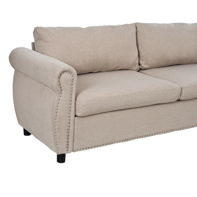 80.7 Pull-Out Sleeper Sofa Bed with Foam Mattress