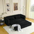 Divano letto estraibile 3 in 1, futon convertibile moderno a 3 posti con braccioli arrotolati decorati con borchie color rame