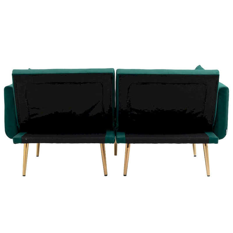 65.35 Divano Letto Futon in Velluto con Schienale Regolabile