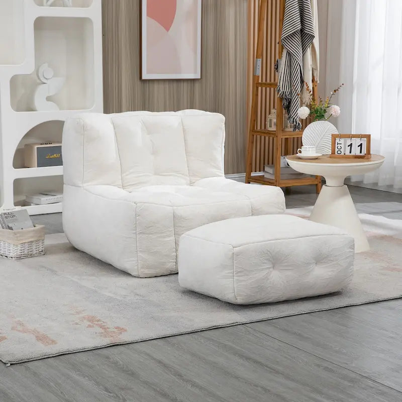 Poltrona pigra super morbida con memory foam e poggiapiedi