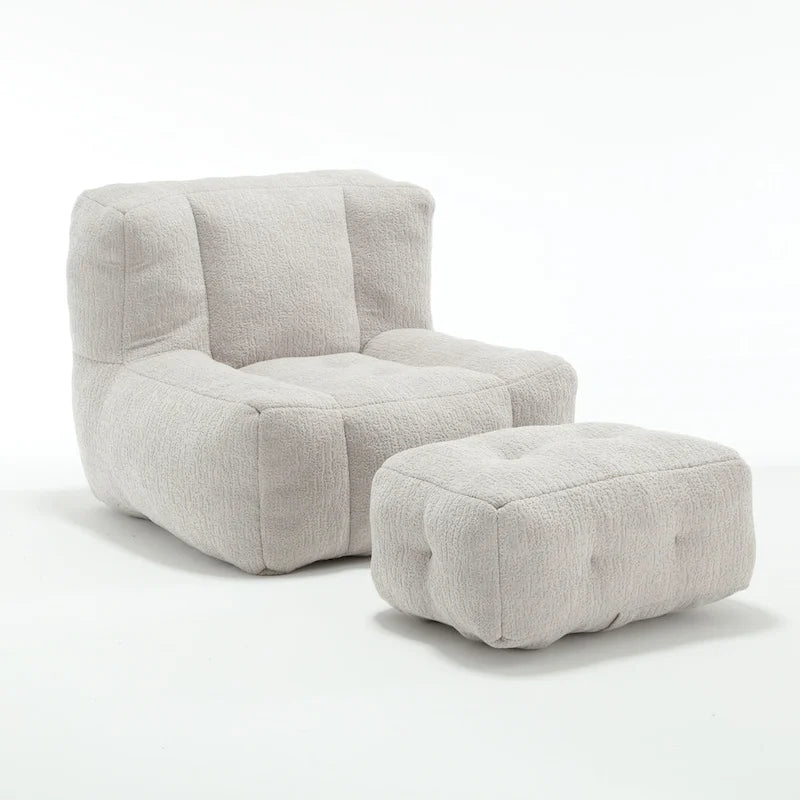 Poltrona pigra super morbida con memory foam e poggiapiedi
