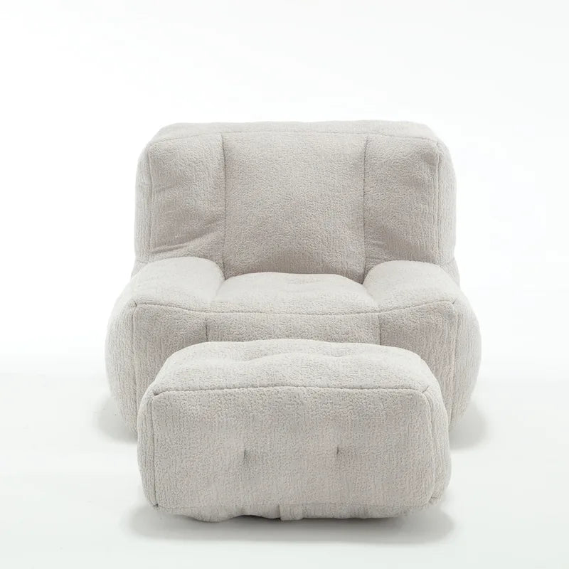 Poltrona pigra super morbida con memory foam e poggiapiedi