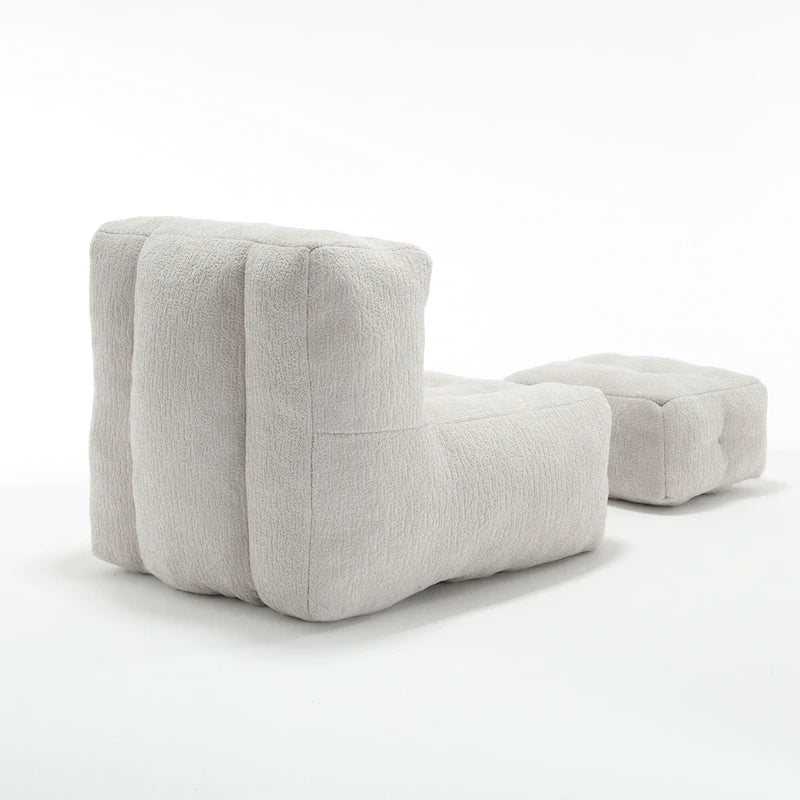 Poltrona pigra super morbida con memory foam e poggiapiedi