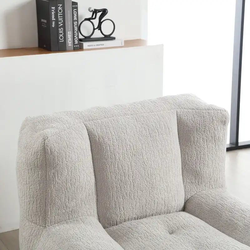 Poltrona pigra super morbida con memory foam e poggiapiedi