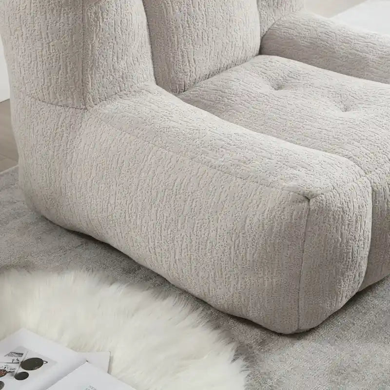 Poltrona pigra super morbida con memory foam e poggiapiedi
