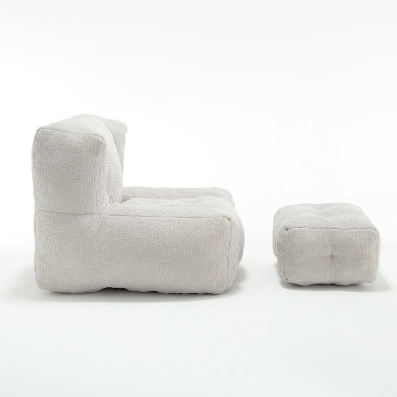 Poltrona pigra super morbida con memory foam e poggiapiedi