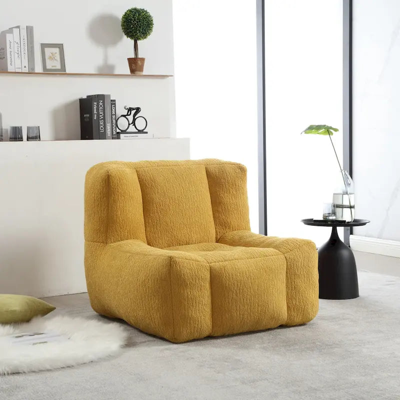 Poltrona pigra super morbida con memory foam e poggiapiedi