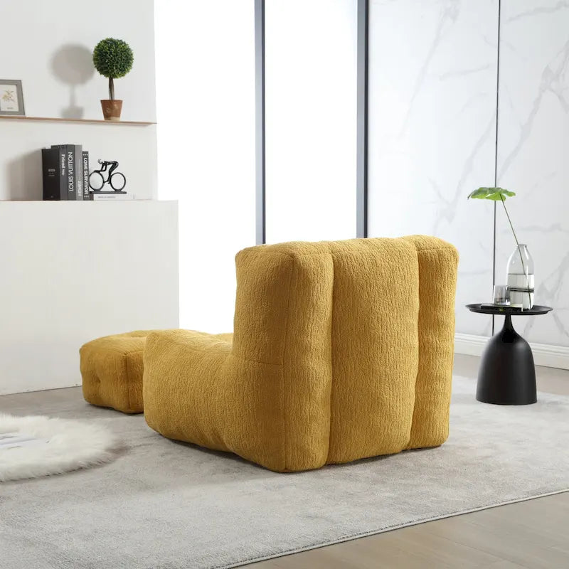Poltrona pigra super morbida con memory foam e poggiapiedi