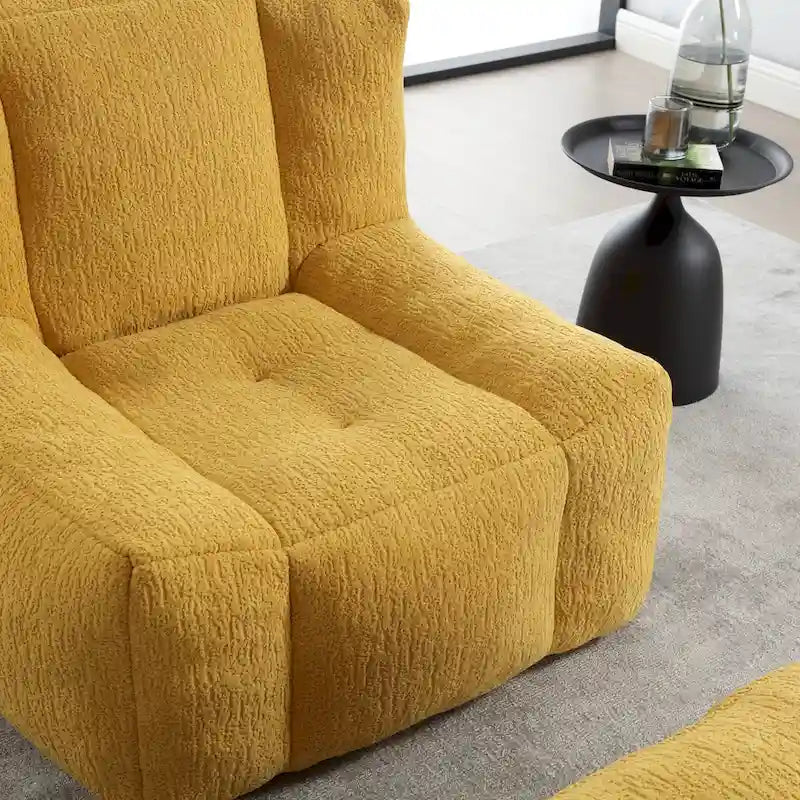 Poltrona pigra super morbida con memory foam e poggiapiedi