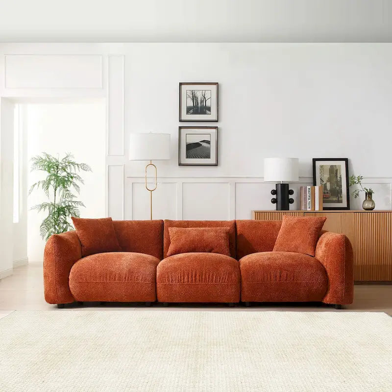 Divano a 3 posti moderno di metà secolo per soggiorno, camera da letto