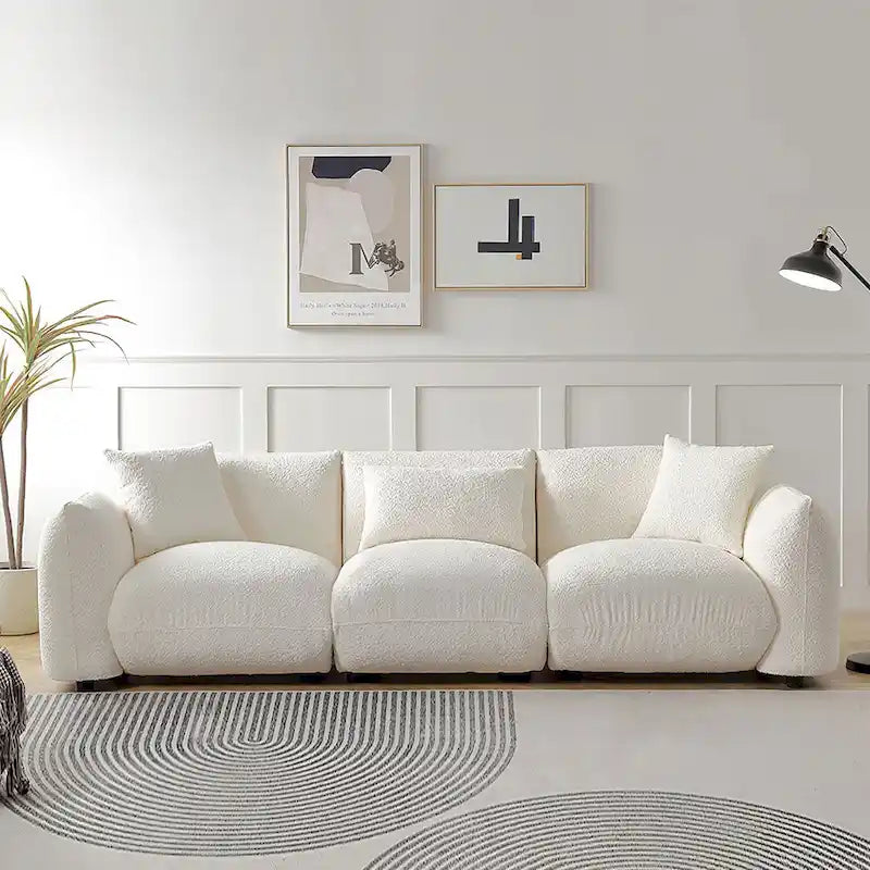 Divano a 3 posti moderno di metà secolo per soggiorno, camera da letto