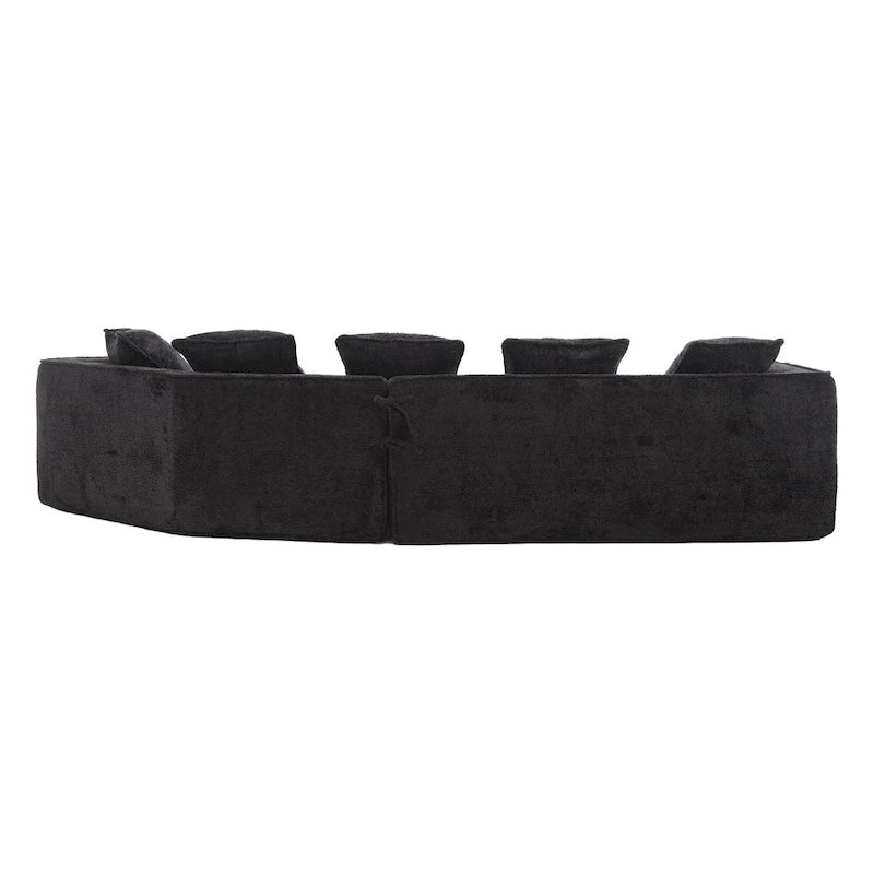 Living Room Oversized Boucle Sofa 3 Seater