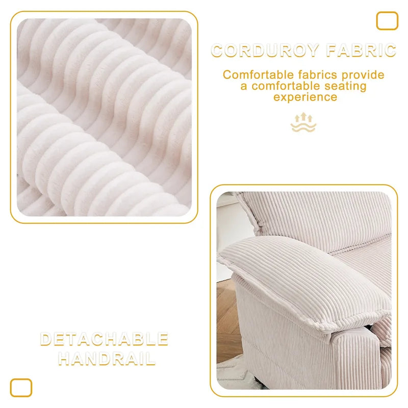 56.9 W Oversized Chair with Ottoman, Reading Chair for Bedroom, Lazy Sofa Bed, Modern Over Sized Single Recliner Couch