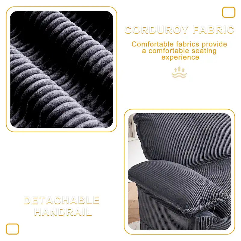56.9 W Oversized Chair with Ottoman, Reading Chair for Bedroom, Lazy Sofa Bed, Modern Over Sized Single Recliner Couch