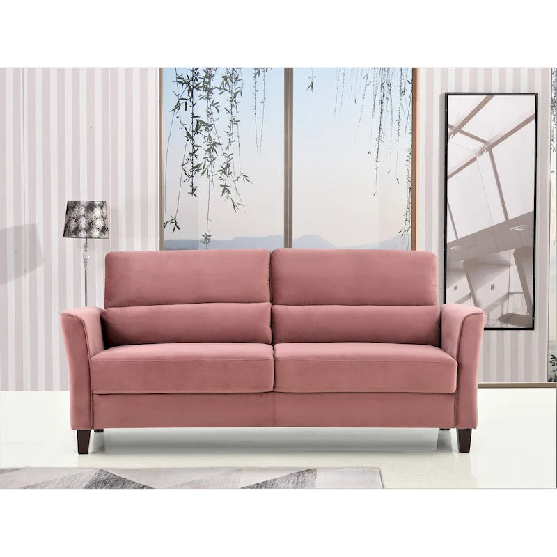 77.95 Mid Century Modern Upholstered Sloped Arms Living Room Sofa