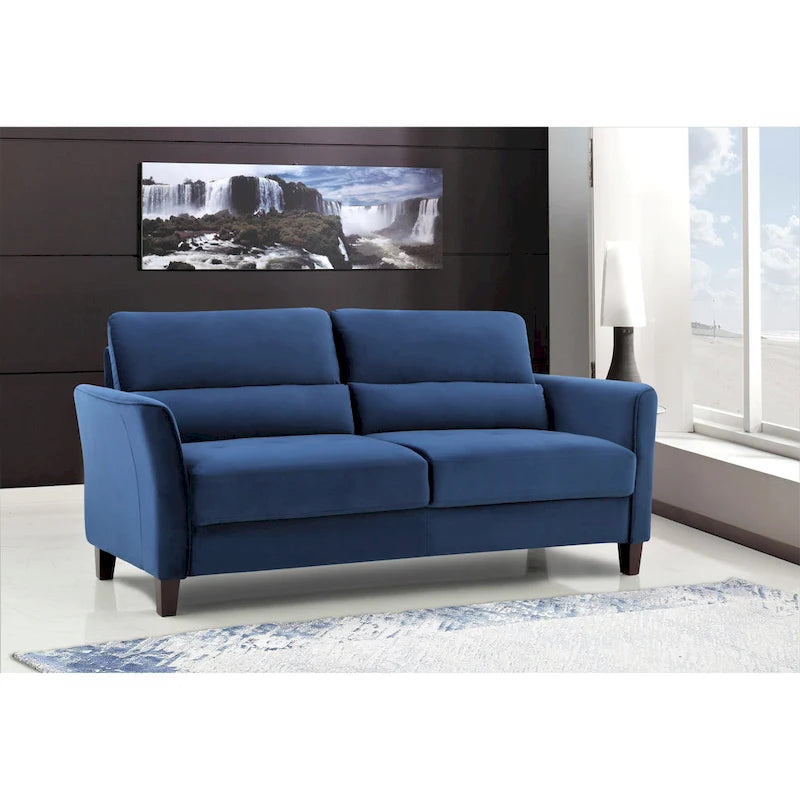 77.95 Mid Century Modern Upholstered Sloped Arms Living Room Sofa