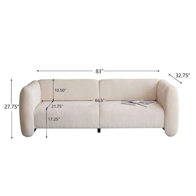 Christopher Knight Home - Divano a 3 posti Tonson 83 con design a onda