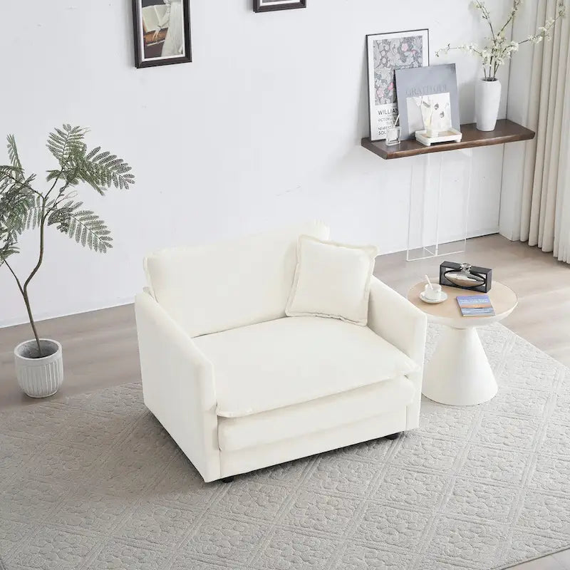 GDFStudio - Fiona Chenille Single Seat Sofa with Modular Flexibility and Plush Comfort