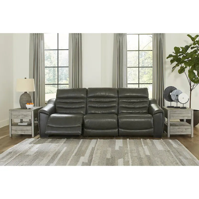 Divano sezionale reclinabile elettrico a 3 posti Center Line di Signature Design by Ashley - 110,5L x 40P x 35A