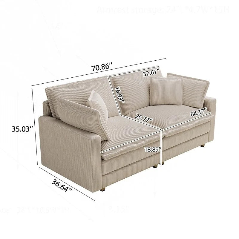 Comfortable Modern Sectional Sofa for Various Rooms, Enhancing Relaxation