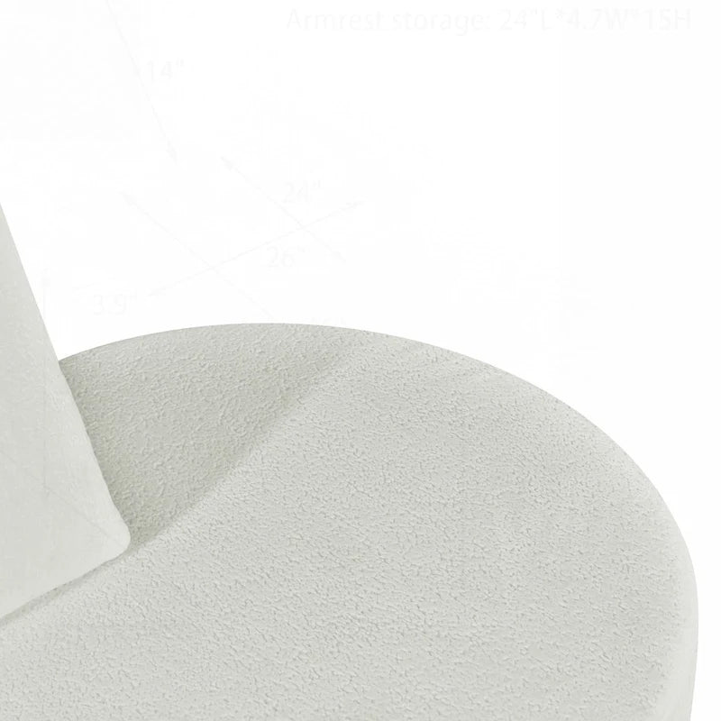 Divano componibile moderno e curvo con rivestimento di alta qualità e sedute spaziose