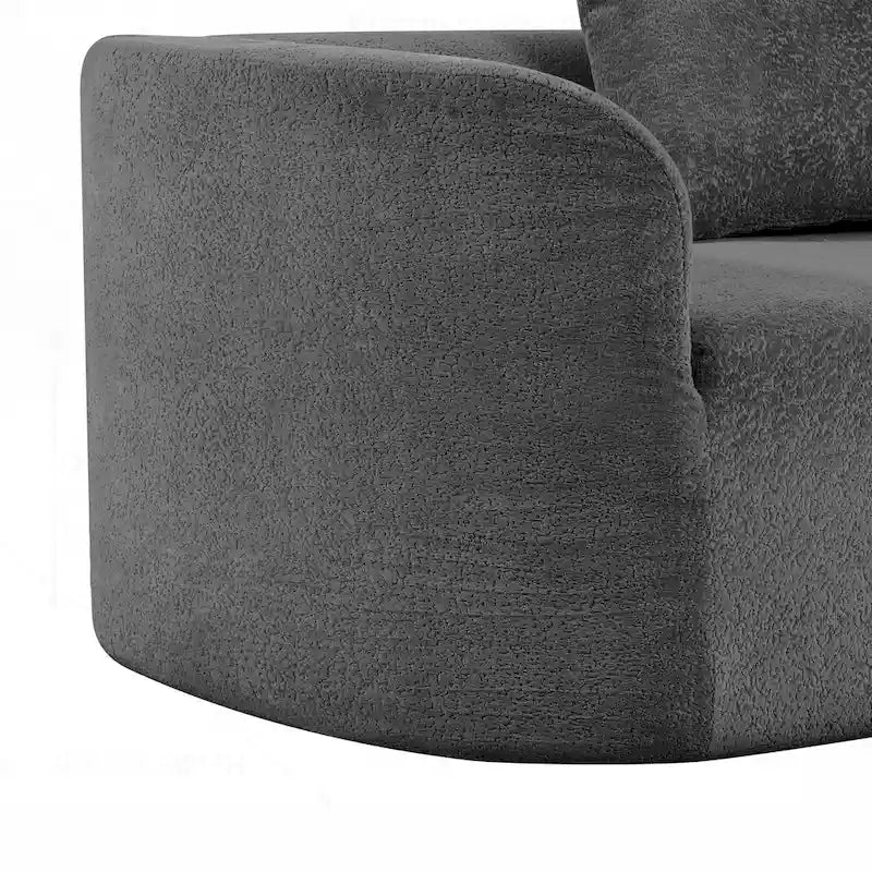Divano componibile moderno e curvo con rivestimento di alta qualità e sedute spaziose