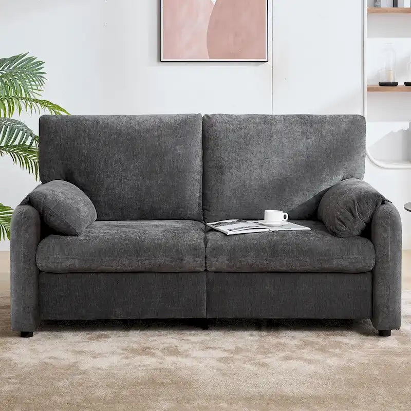 800LBS Down Filled Sofas, 60 inch Minimalist Sofa, with Multiple Colors in the Living Room and Bedroom