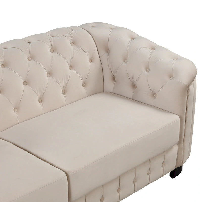 64.3 Velvet Upholstered Loveseat Sofa,Modern Loveseat Sofa with Thick Removable Seat Cushion,2-Person Loveseat Sofa Couch