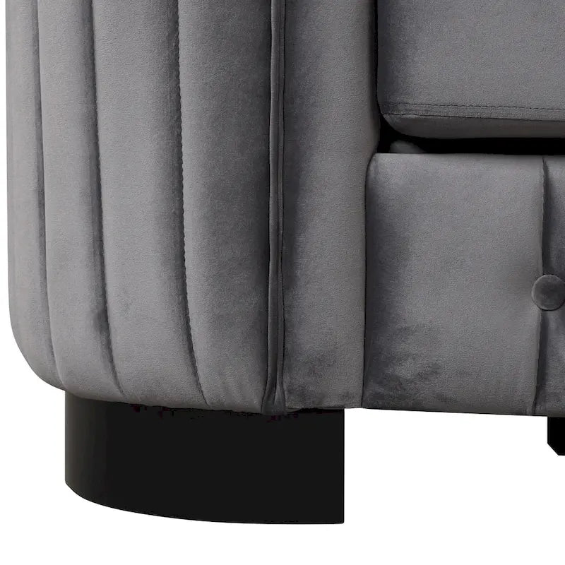 64.3 Velvet Upholstered Loveseat Sofa,Modern Loveseat Sofa with Thick Removable Seat Cushion,2-Person Loveseat Sofa Couch