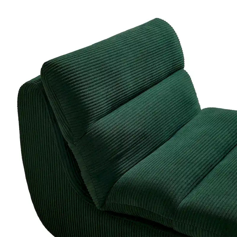 Divano singolo moderno imbottito in spugna con pouf per piccoli spazi, 34 pollici