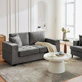 Divanetto a 2 posti in ciniglia da 70 cm con ricarica USB, componibile moderno con tasche portaoggetti e fodera rimovibile per soggiorno,