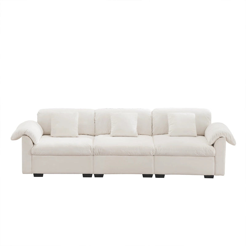 119 Velvet 4-Seater Sofa with Storage - Flexible Design And Luxurious Comfort
