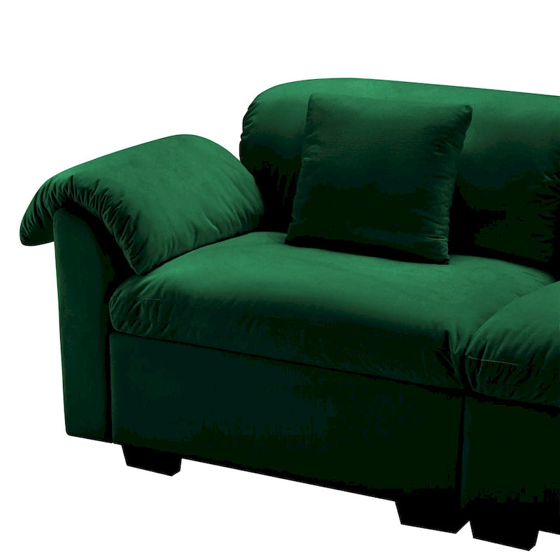 119 Velvet 4-Seater Sofa with Storage - Flexible Design And Luxurious Comfort