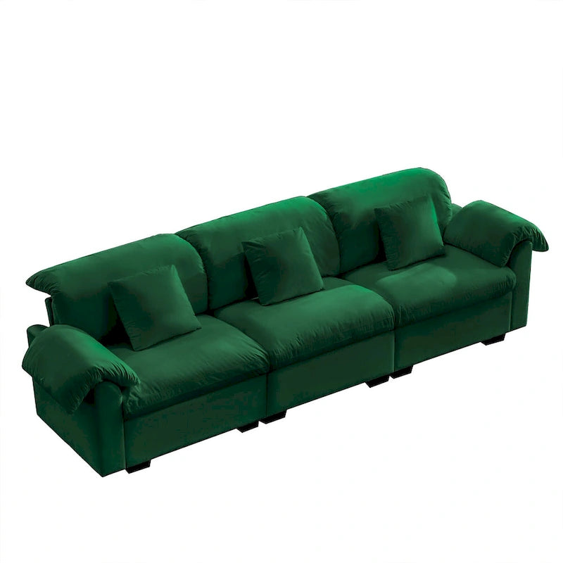 119 Velvet 4-Seater Sofa with Storage - Flexible Design And Luxurious Comfort