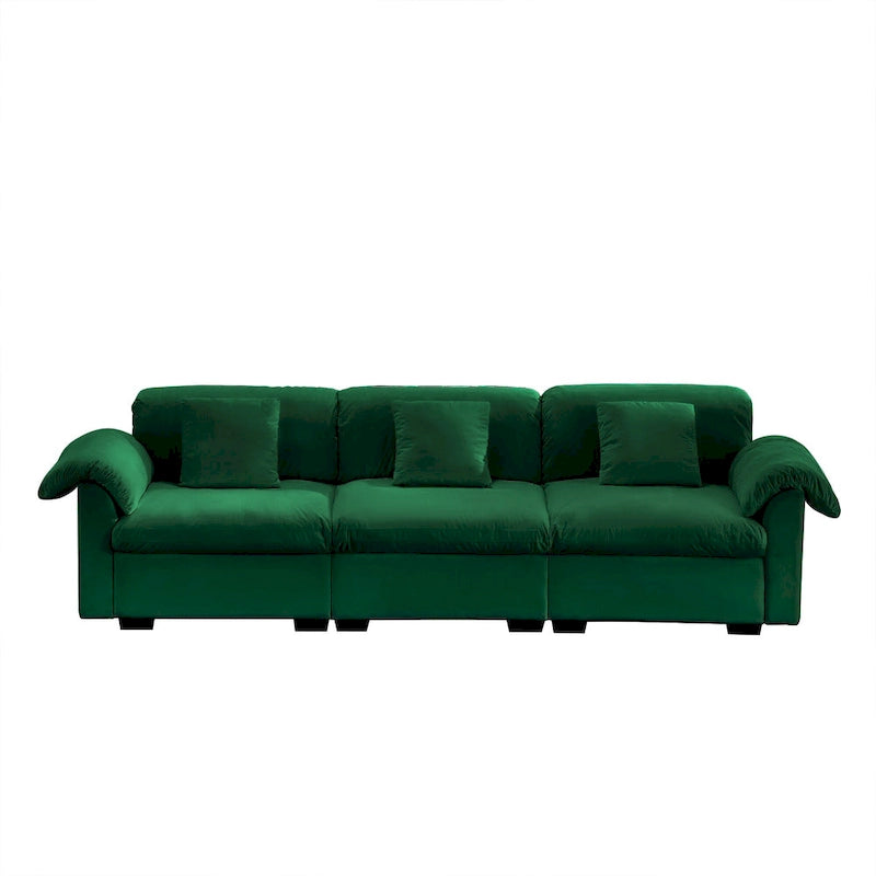 119 Velvet 4-Seater Sofa with Storage - Flexible Design And Luxurious Comfort