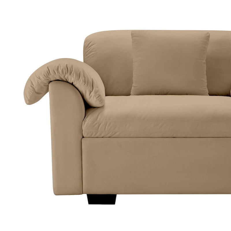 119 Velvet 4-Seater Sofa with Storage - Flexible Design And Luxurious Comfort