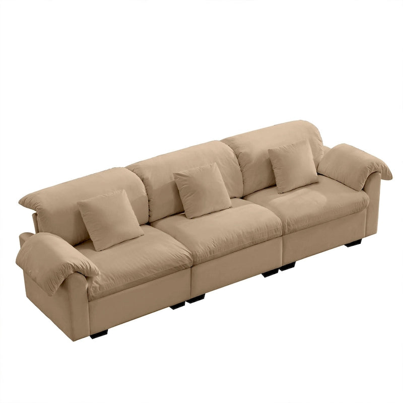 119 Velvet 4-Seater Sofa with Storage - Flexible Design And Luxurious Comfort