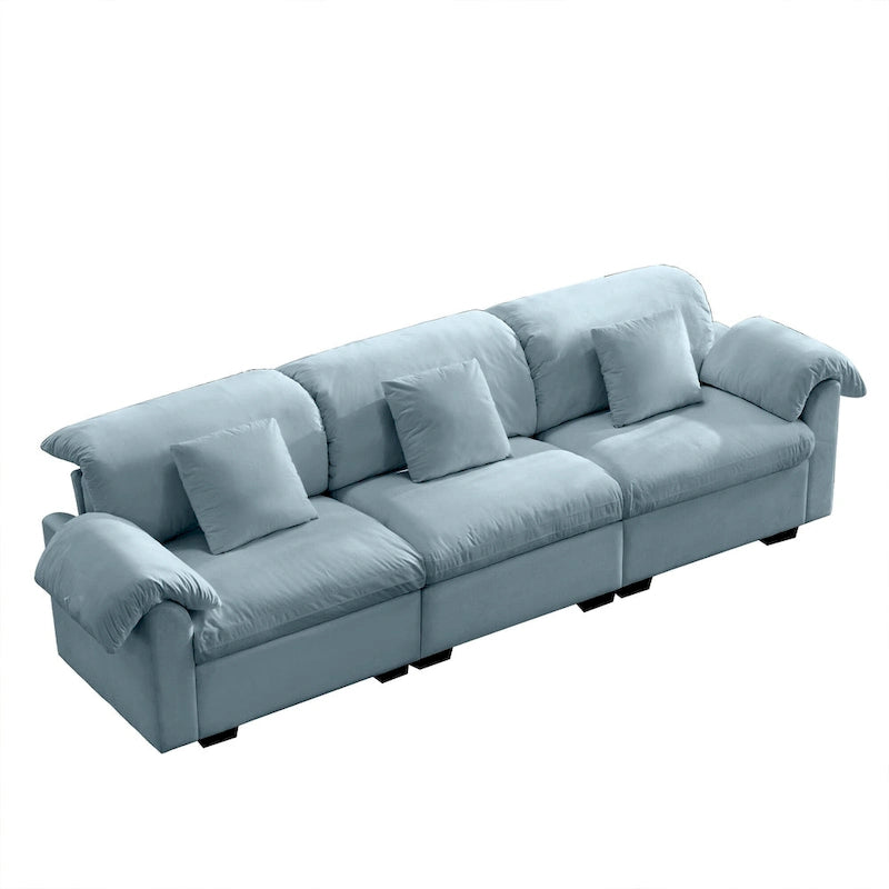 119 Velvet 4-Seater Sofa with Storage - Flexible Design And Luxurious Comfort