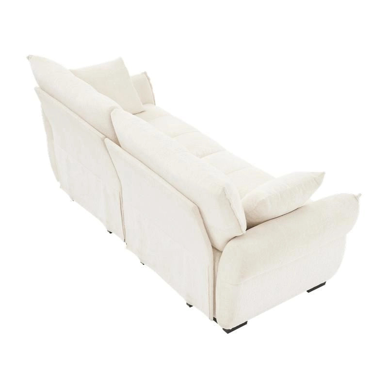 Divano imbottito a due posti in ciniglia da 199,9 cm